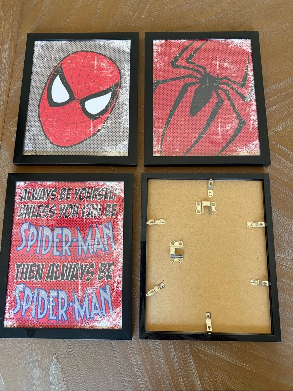 Spider-Man Wall Art – Set of 4 Framed Prints